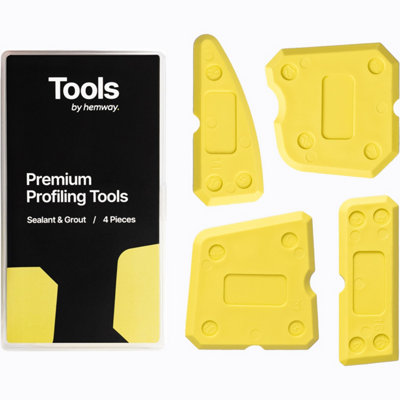 B&Q -  Premium Sealant Profiling Tool 4 Piece KitFor Finishing & Smoothing Silicone Caulk MasticMulti Edge Reusable Applicator - Image 3