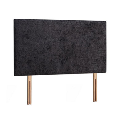 B&Q -  Livorno Strutted Upholstered Headboard 2Ft6 Small SingleNaples Black