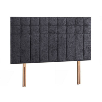 B&Q -  Amalfi Strutted Upholstered Headboard 2Ft6 Small SingleNaples Black