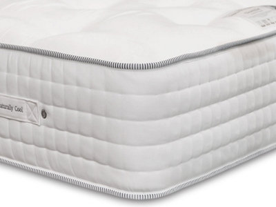Divan Base Direct Sophia Briar-Rose Noemie 1000 Pocket Sprung Natural Cotton Tencel 3Ft Single from B&Q