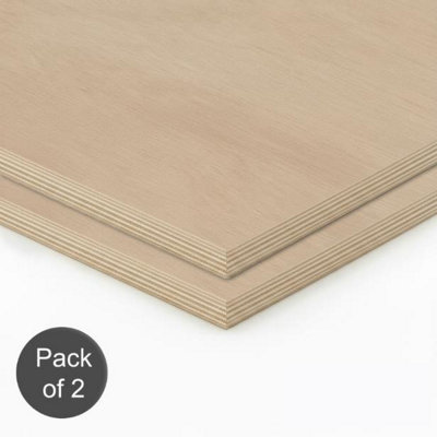 Sylkbuild Hardwood Plywood Board 18mm1830mm X 915mm (6Ft X 3Ft)Pack Of 2 from B&Q