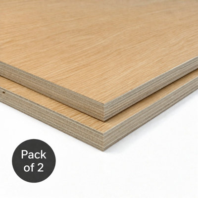 Sylkbuild Oak Faced Plywood 6mm1830mm X 610mm (6Ft X 2Ft)Pack Of 2 from B&Q