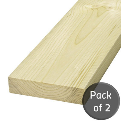 Sylkbuild 1.2M 9X2 Treated Timber Joist 225mm X 47mm C16 2Pack from B&Q