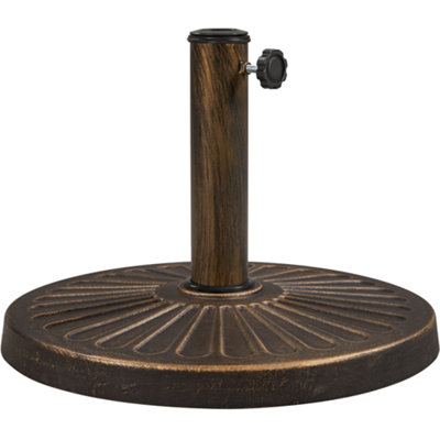 B&Q -  Bronze 10Kg Resin Patio Market Umbrella Base