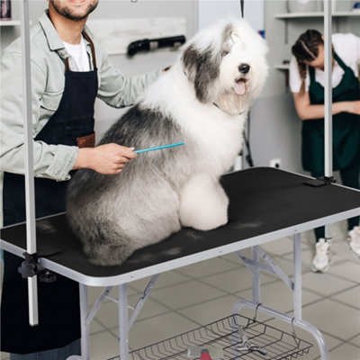 Yaheetech Black Pet Grooming Table W/tools Storage Rack from B&Q