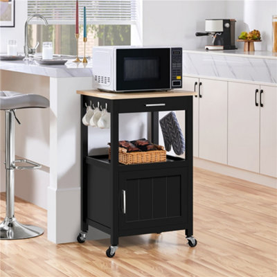 Yaheetech Black Rolling Kitchen Cart from B&Q