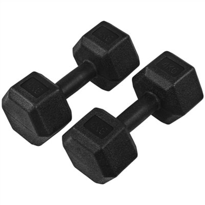 Yaheetech Hexagon Dumbell Set For Strength Workouts2X4Kg from B&Q