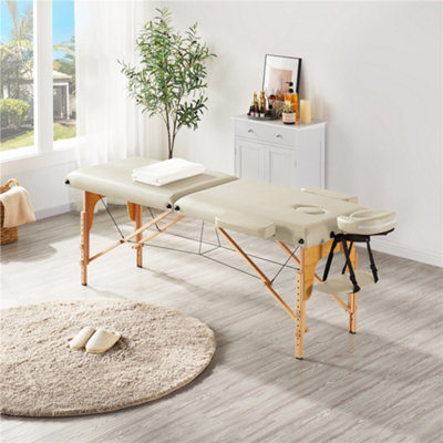 Yaheetech Folding Spa Table With Headrest Hand Pallet Cream from B&Q