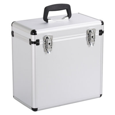 B&Q -  Storage Case For 12 Inch Vinyl Lp And Albums Silver