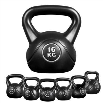 Yaheetech Single Kettlebell Hdpe Coated Kettle Bells - 16Kg