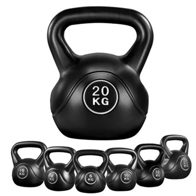 Yaheetech Single Kettlebell Hdpe Coated Kettle Bells - 20Kg