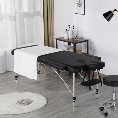Yaheetech Professional Massage Bed Adjustable Spa Table Black from B&Q