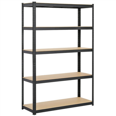 Yaheetech 5 Tier Adjustable Storage Shelf Black from B&Q
