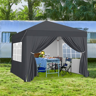 Yaheetech Pop Up Canopy Tent With 4 SidewallsDark Grey from B&Q
