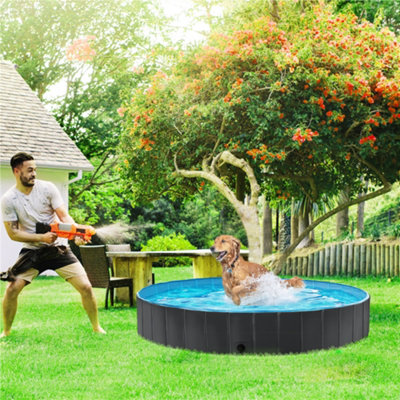 Yaheetech Xl Black Foldable Pet Pool For Indoor And Outdoor from B&Q