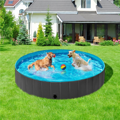 Yaheetech Xxl Black Foldable Pet Pool For Indoor And Outdoor from B&Q