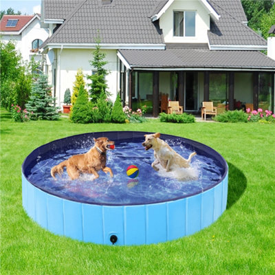 Yaheetech Xxl Blue Foldable Pet Pool For Indoor And Outdoor from B&Q