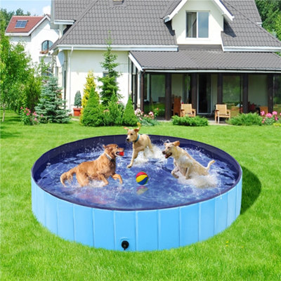 Yaheetech Xxxl Blue Foldable Pet Pool For Indoor And Outdoor from B&Q