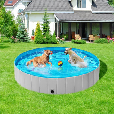 Yaheetech Xxl Grey Foldable Pet Pool For Indoor And Outdoor from B&Q