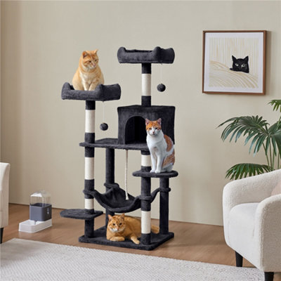 Yaheetech Black Multilevel Cat Tree With Condo And Scratching Posts from B&Q