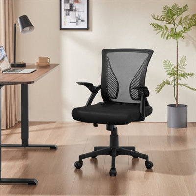 Yaheetech Black Reclining Height Adjustable Mesh Office Chair With Lumbar Support from B&Q