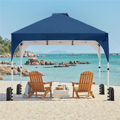 Yaheetech 3 X 3 M Pop-Up Canopy Tent With Roller BagSandbagsStakesNavy Blue from B&Q