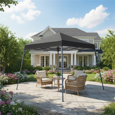 Yaheetech 3 X 3 M Pop-Up Canopy Tent With Carry BagGuy Lines And StakesDark Grey from B&Q