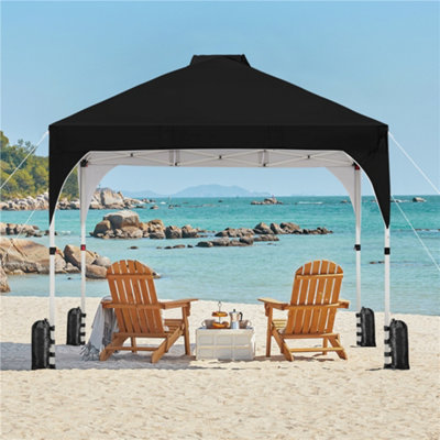 Yaheetech Pop-Up Canopy Tent With Roller BagSandbagsStakes2 X 2 MBlack from B&Q
