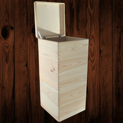 Woodeedoo 5 Tier Square Wooden Box Tower With Lid Stackable Storage Cube For Bedroom Entryway Modular Home Units 30X30X66.5 Cm from B&Q