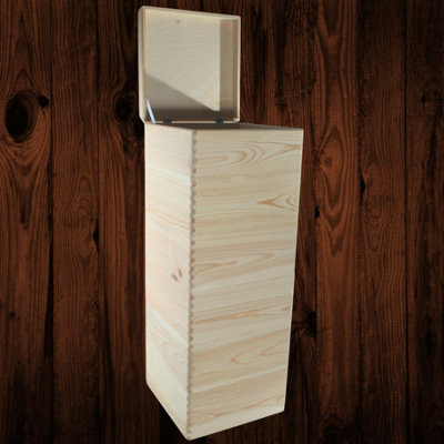 Woodeedoo 6 Tier Square Wooden Box Tower With Lid Stackable Cube Storage Column Home Office Bedroom Entry Use 30 X 30 X 79.5 Cm from B&Q