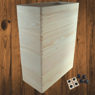 Woodeedoo 4 Tier Narrow Wooden Crate Storage Tower With Seamless Pine Sides On Wheels Stackable Boxes For Home Use 40X20X57.5 Cm from B&Q