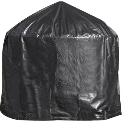 Loops Durable Outdoor Fire Pit Cover For Ys12087 - Waterproof Black Pvc-37467
