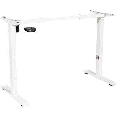 B&Q -  Electric Height Adjustable Standing Desk FrameWhite Ergonomic Workspace Solution