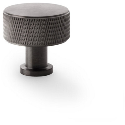 Loops Round Knurled Door Knob35mm Diameter Dark Bronze Radio Cupboard Pull Handle from B&Q