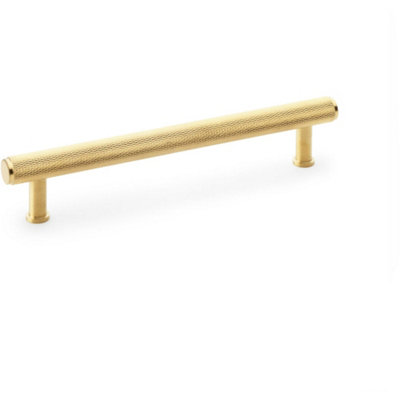 B&Q -  Knurled T Bar Pull HandleSatin Brass160mm Centres Premium Drawer Door