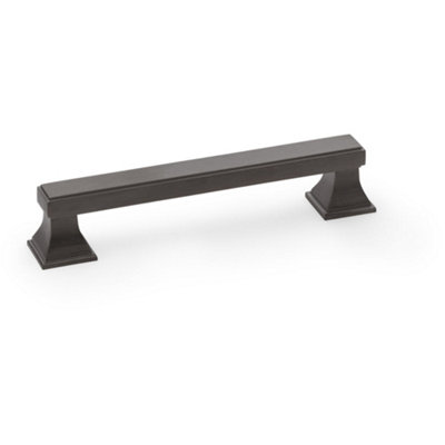 Loops Chunky Square Pull HandleDark Bronze 128mm Centres Solid Brass Drawer Door from B&Q
