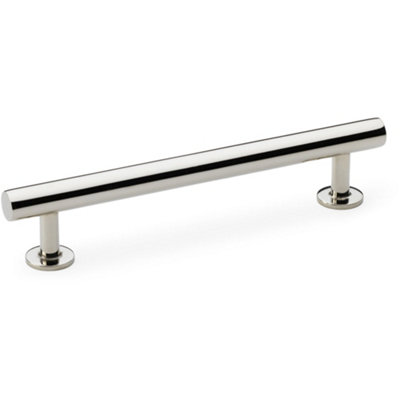 Loops Round T Bar Pull HandlePolished Nickel 128mm Centres Solid Brass Drawer Door from B&Q