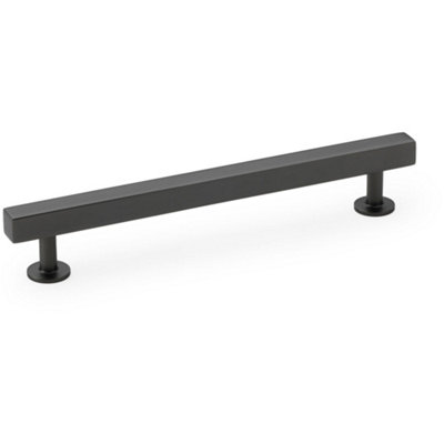 Loops Straight Square Bar Pull HandleDark Bronze 160mm Centres Solid Brass Drawer from B&Q