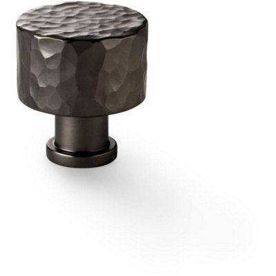 Loops Round Hammered Door Knob Dark Bronze 30mm Diameter Cupboard Cabinet Pull Handle from B&Q