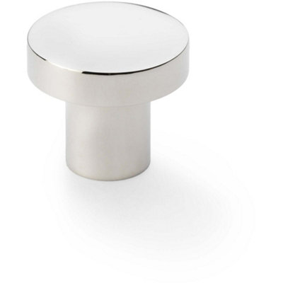 Loops Slim Round Door KnobPolished Chrome 30mm Modern Cupboard Cabinet Pull Handle from B&Q