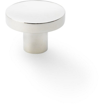 Loops Slim Round Door KnobPolished Chrome 38mm Modern Cupboard Cabinet Pull Handle from B&Q