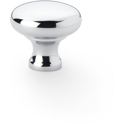 Loops Victorian Round Door KnobPolished Chrome 32mmKitchen Cabinet Pull Handle from B&Q