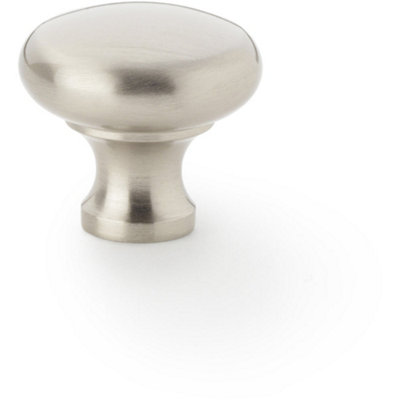 Loops Victorian Round Door KnobSatin Nickel 32mmKitchen Cabinet Pull Handle from B&Q