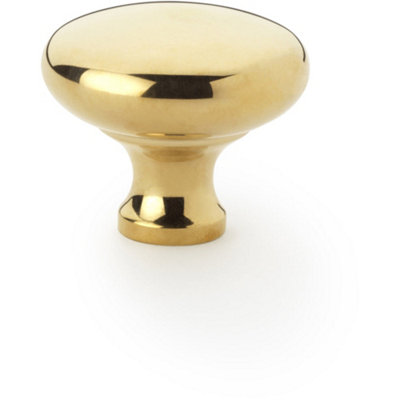 Loops Victorian Round Door KnobPolished Brass 38mmKitchen Cabinet Pull Handle from B&Q
