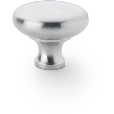Loops Victorian Round Door KnobSatin Chrome 38mmKitchen Cabinet Pull Handle from B&Q