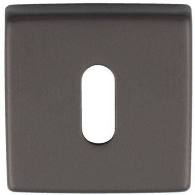 Loops Screwless Square Standard Profile EscutcheonAnthracite 50mm Lock Key Plate from B&Q