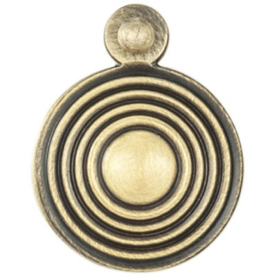 Loops 32Mm Lock Profile Escutcheon Reeded Design - Florentine Keyhole Cover Bronze