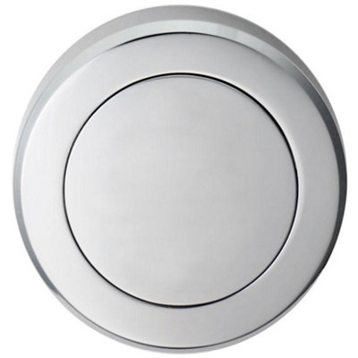 Loops Screwless Round Blank Escutcheon CoverPolished Chrome 50mm Door Key Plate from B&Q