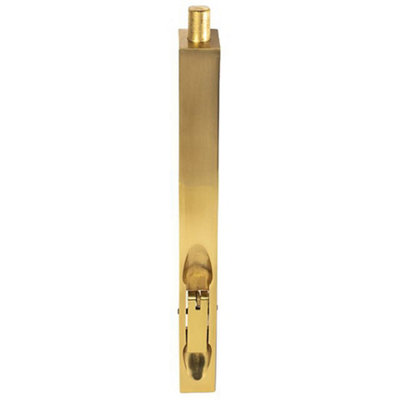 Loops Lever Action Flush Door Bolt With Flat Keep Plate 305mm X 20mm Polished Brass from B&Q