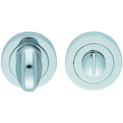 Loops Thumbturn Lock And Release Handle Concealed Fix 50mm Dia Polished Chrome from B&Q